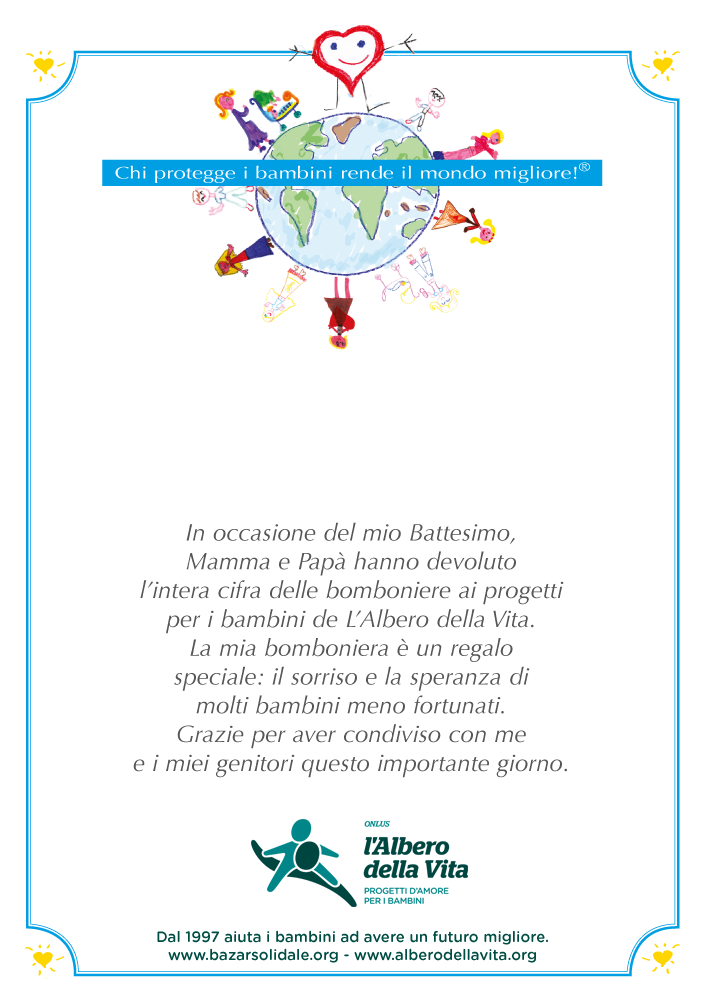 Bomboniera Girotondo - Per un battesimo solidale al fianco dei bambini